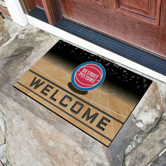 Detroit Pistons Rubber Door Mat - 18in. x 30in. - Detroit Pistons