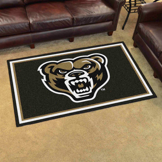 Oakland Golden Grizzlies 4ft. x 6ft. Plush Area Rug - Oakland