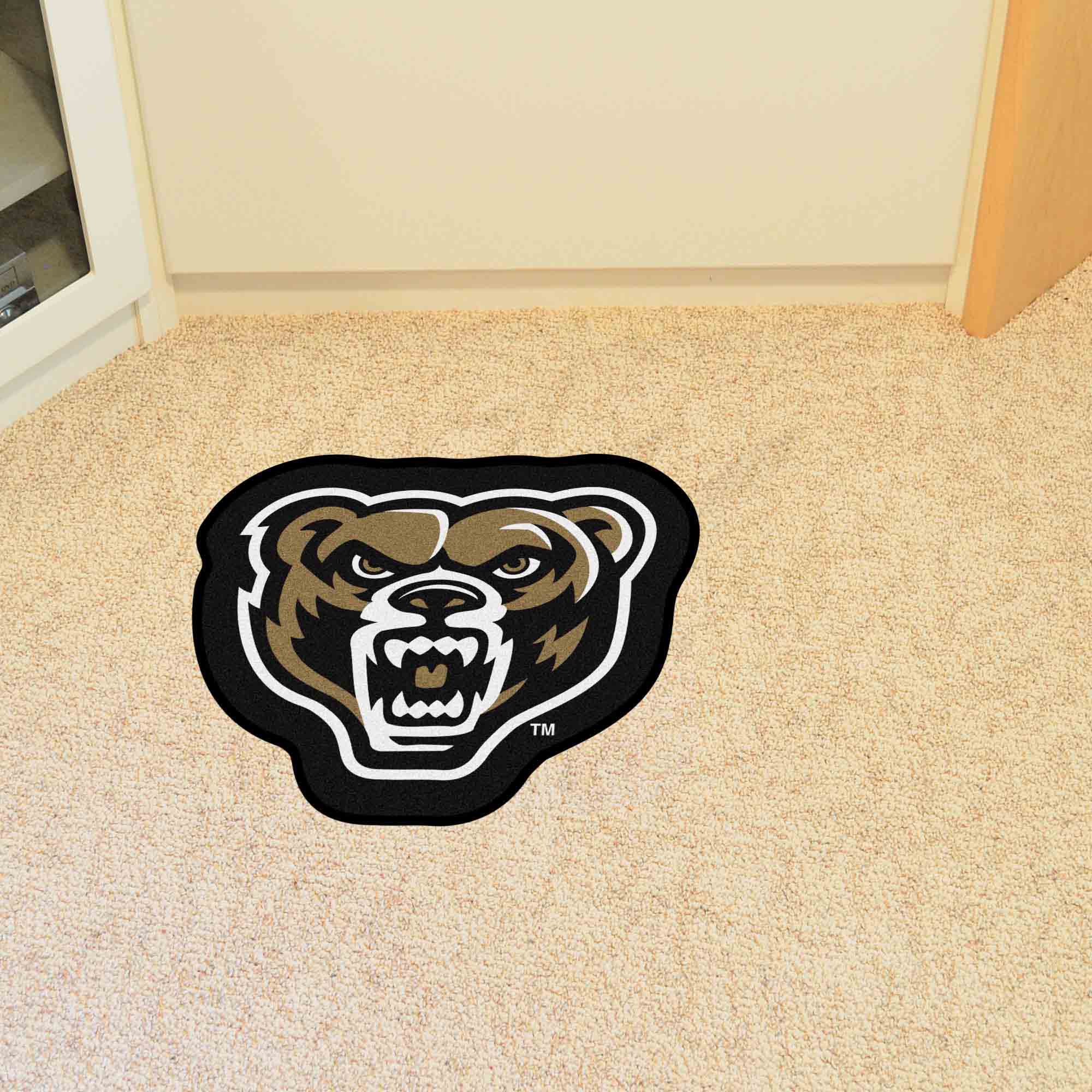 Oakland Golden Grizzlies Mascot Rug - Oakland