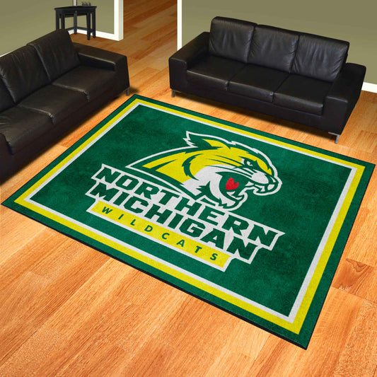 Northern Michigan Wildcats 8ft. x 10 ft. Plush Area Rug - Northern Michigan