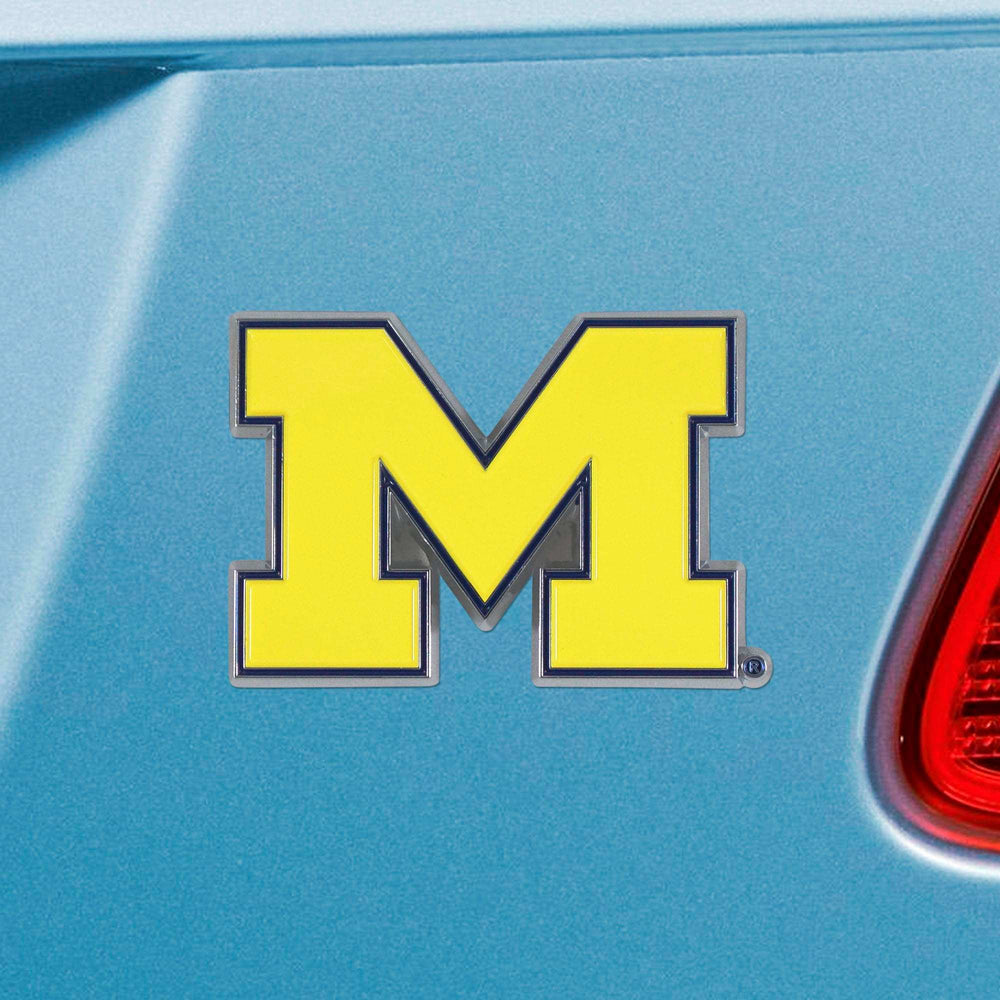 Michigan Wolverines 3D Color Metal Emblem - Michigan - Flyclothing LLC