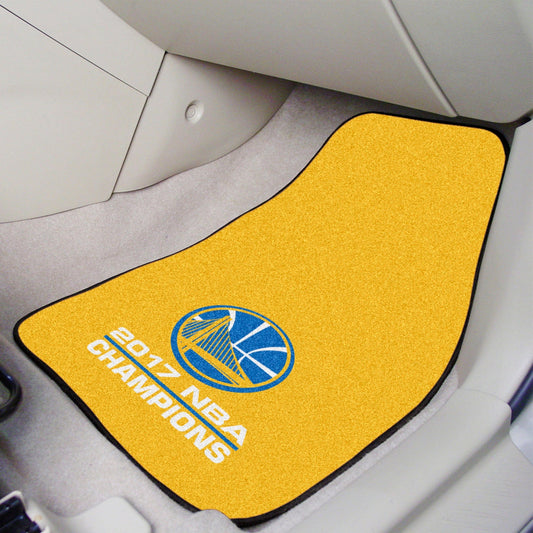 Golden State Warriors 2017 NBA Champions Front Carpet Car Mat Set - 2 Pieces - Golden State Warriors