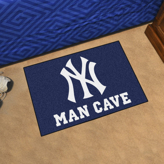 New York Yankees Man Cave Starter Mat Accent Rug - 19in. x 30in. - New York Yankees
