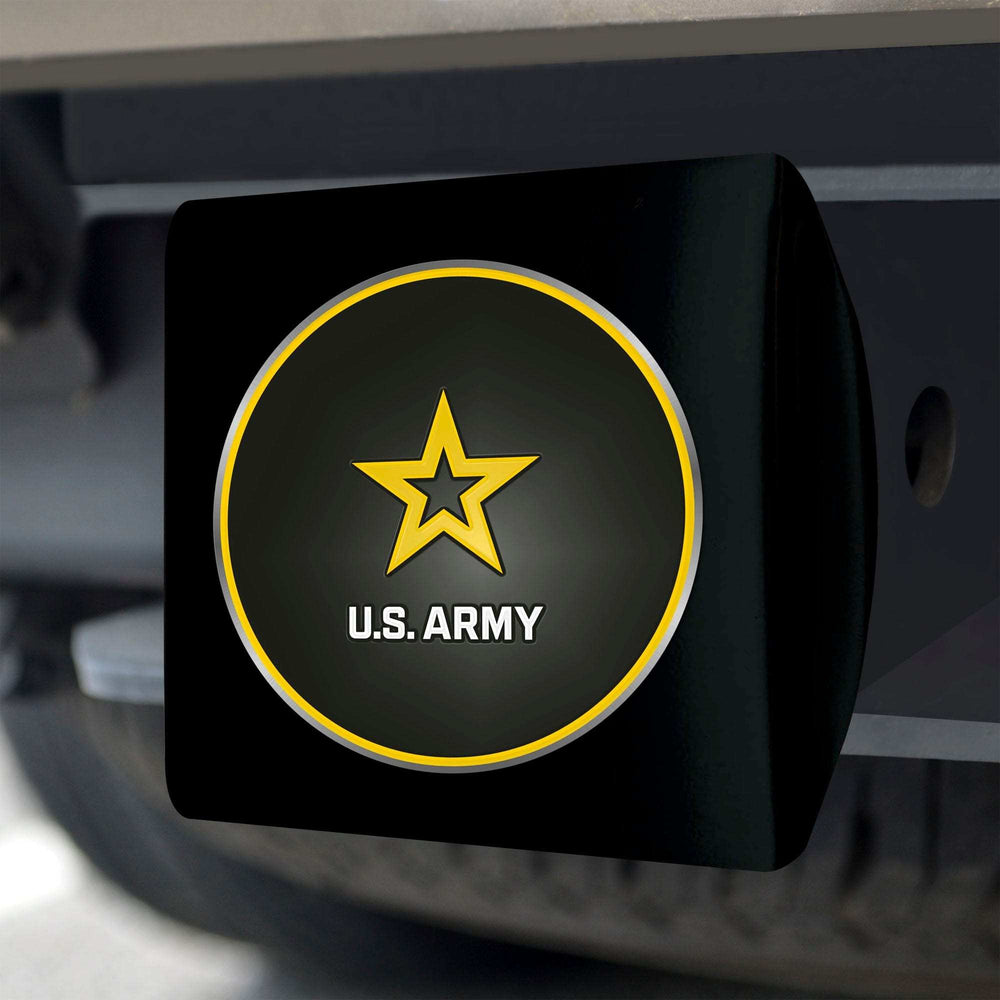 U.S. Army Black Metal Hitch Cover - 3D Color Emblem - U.S. Army - Flyclothing LLC