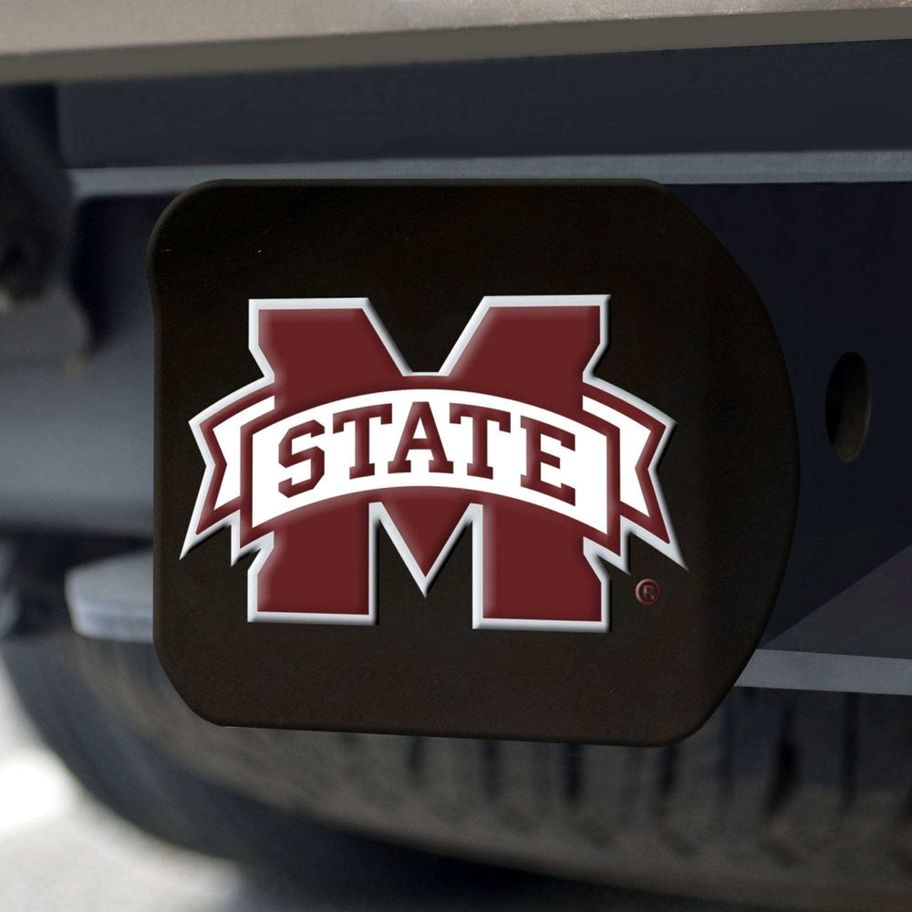 Mississippi State Bulldogs Black Metal Hitch Cover - 3D Color Emblem - Mississippi State - Flyclothing LLC