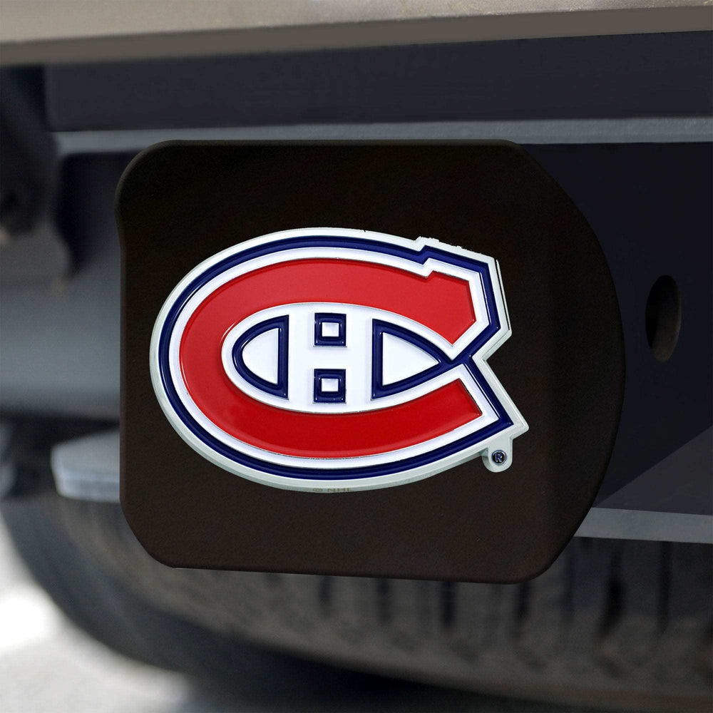 Montreal Canadiens Black Metal Hitch Cover - 3D Color Emblem - Montreal Canadiens - Flyclothing LLC