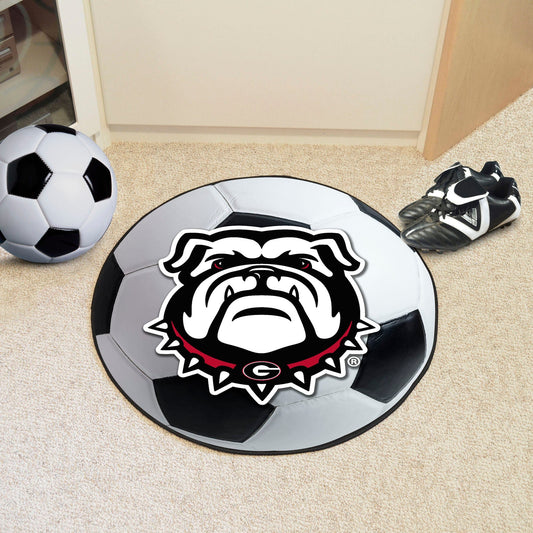 Georgia Bulldogs Soccer Ball Rug - 27in. Diameter - Georgia