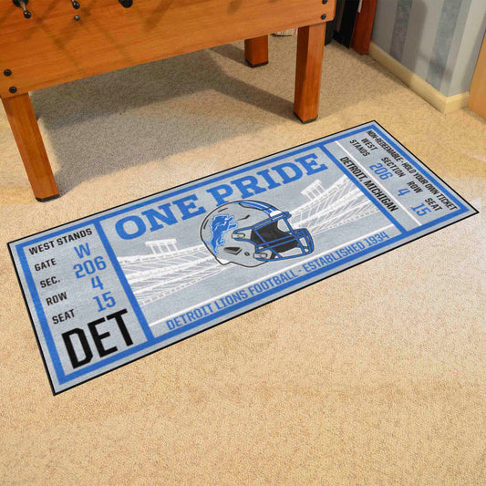 Detroit Lions Ticket Runner Rug - 30in. x 72in. - Detroit Lions