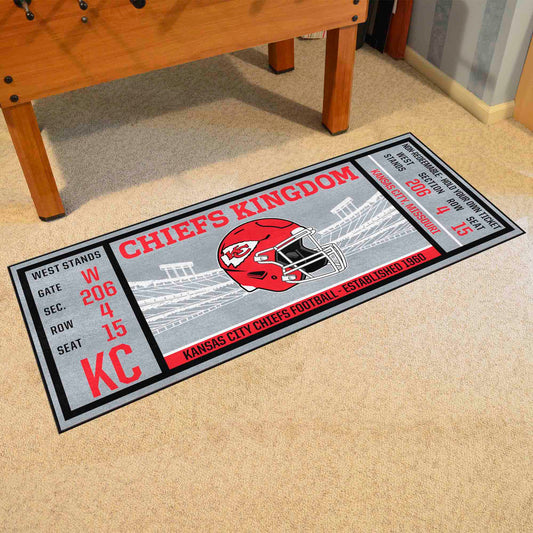 Kansas City Chiefs Ticket Runner Rug - 30in. x 72in. - Kansas City Chiefs
