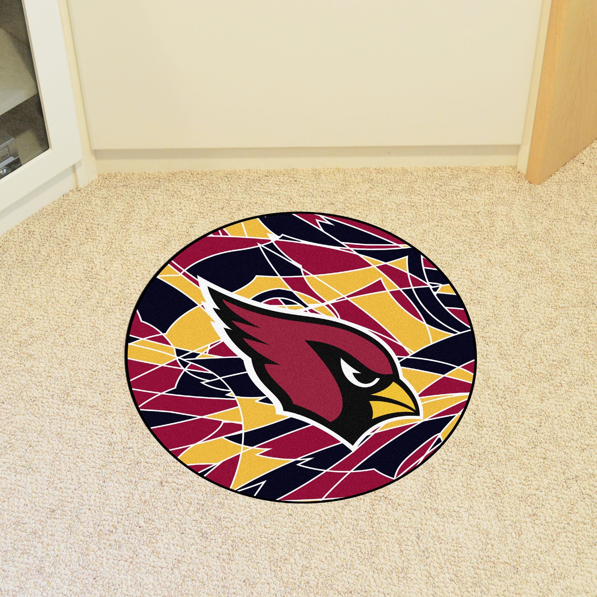Arizona Cardinals Roundel Rug - 27in. Diameter XFIT Design - Arizona Cardinals