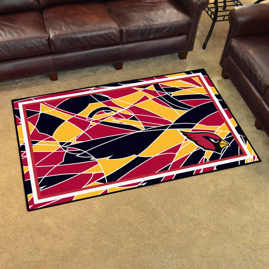 Arizona Cardinals 4ft. x 6ft. Plush Area Rug XFIT Design - Arizona Cardinals