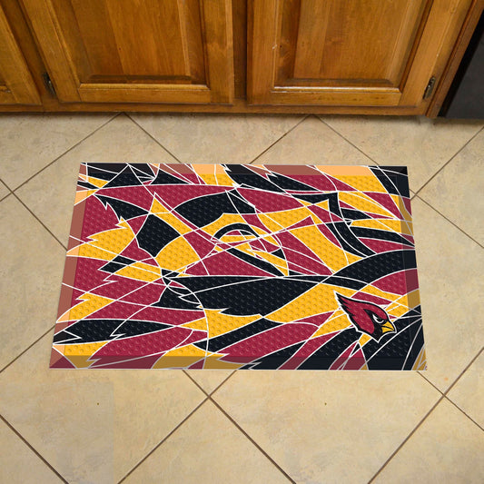 Arizona Cardinals Rubber Scraper Door Mat XFIT Design - Arizona Cardinals