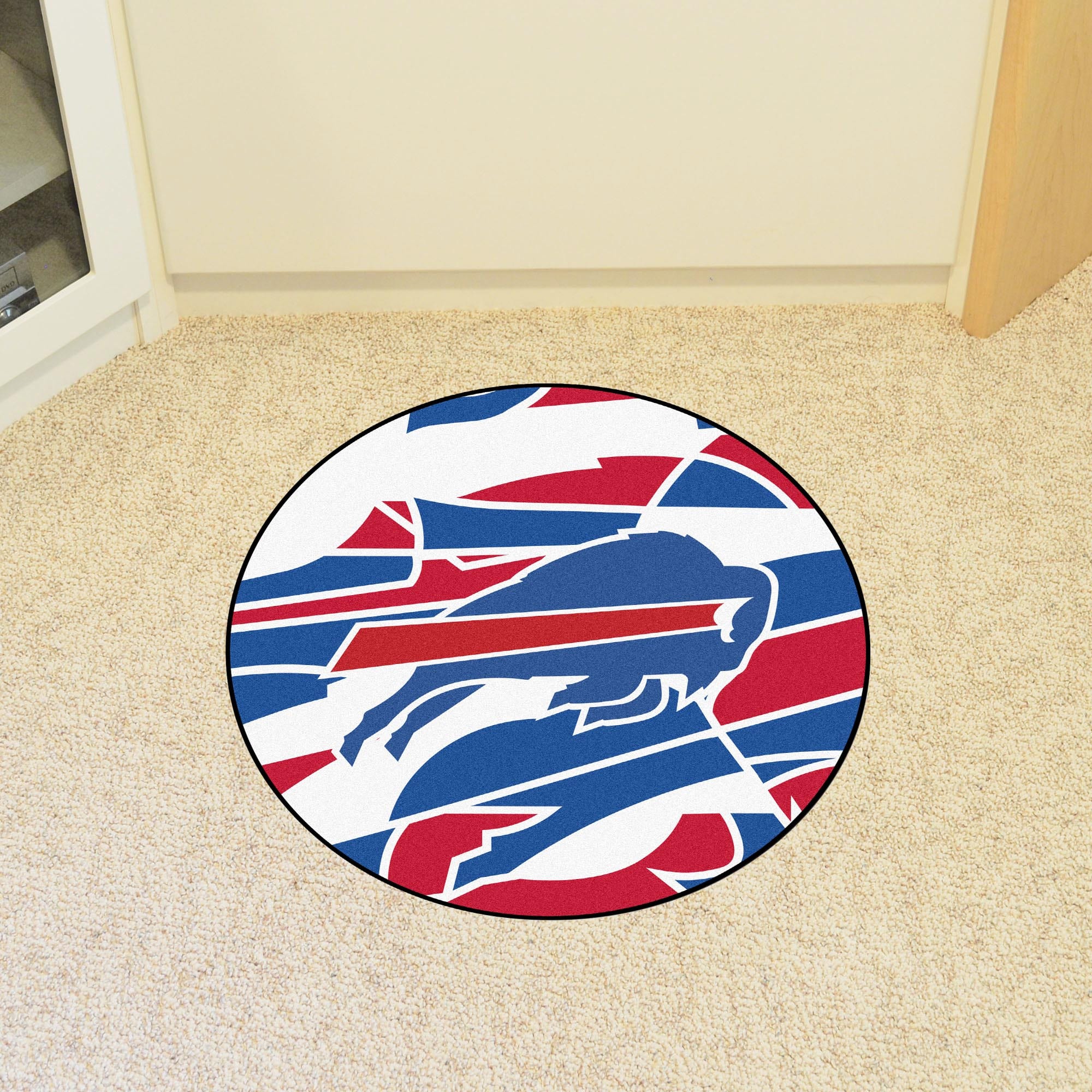 Buffalo Bills Roundel Rug - 27in. Diameter XFIT Design - Buffalo Bills