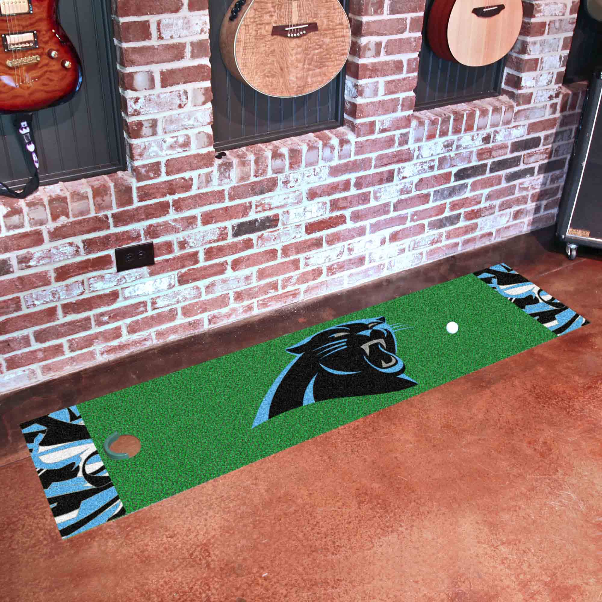 Carolina Panthers Putting Green Mat - 1.5ft. x 6ft. - Carolina Panthers