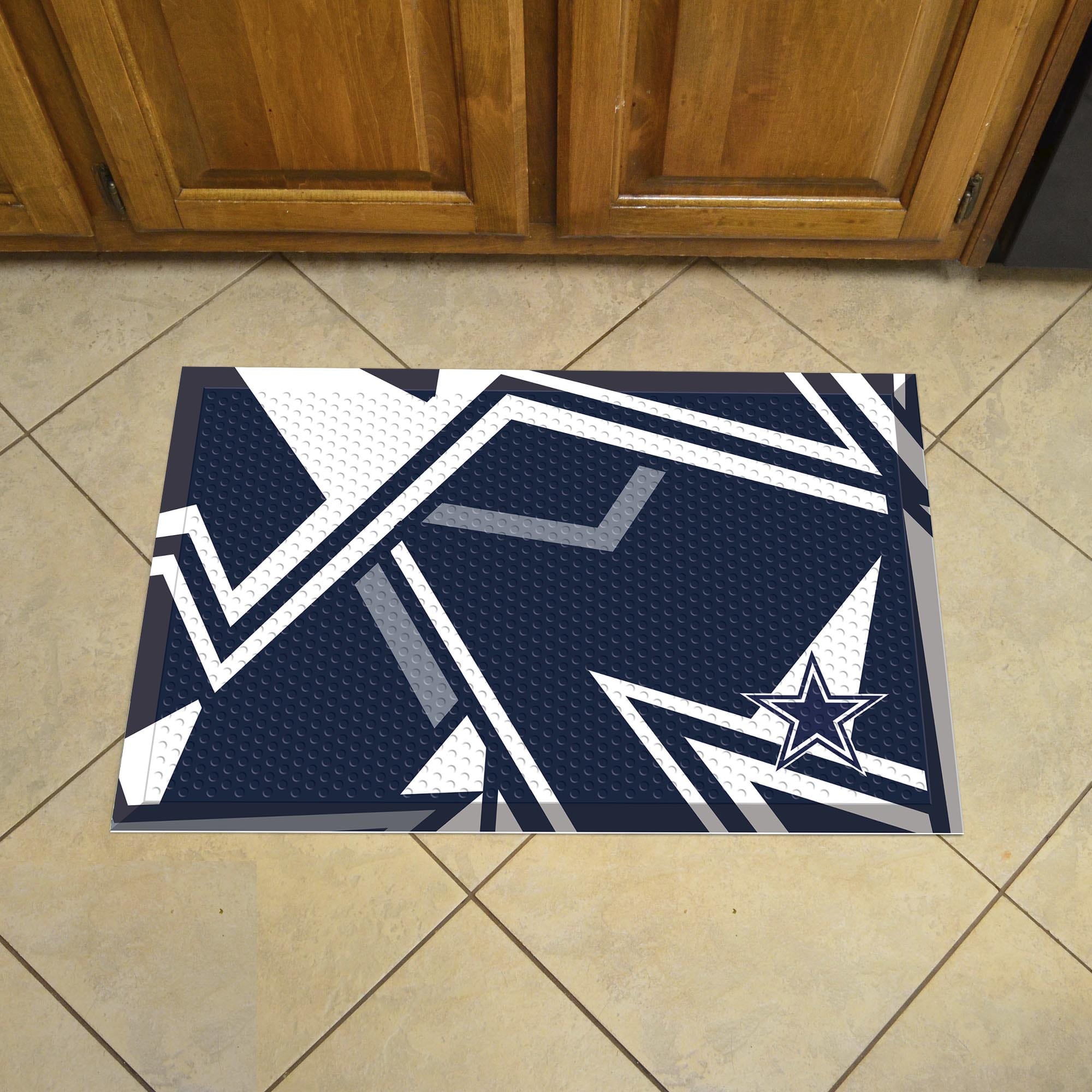 Dallas Cowboys Rubber Scraper Door Mat XFIT Design - Dallas Cowboys