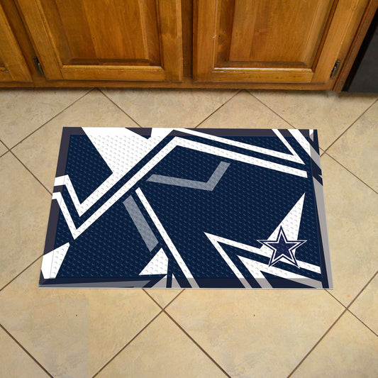 Dallas Cowboys Rubber Scraper Door Mat XFIT Design - Dallas Cowboys