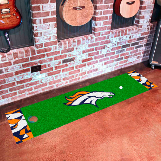 Denver Broncos Putting Green Mat - 1.5ft. x 6ft. - Denver Broncos