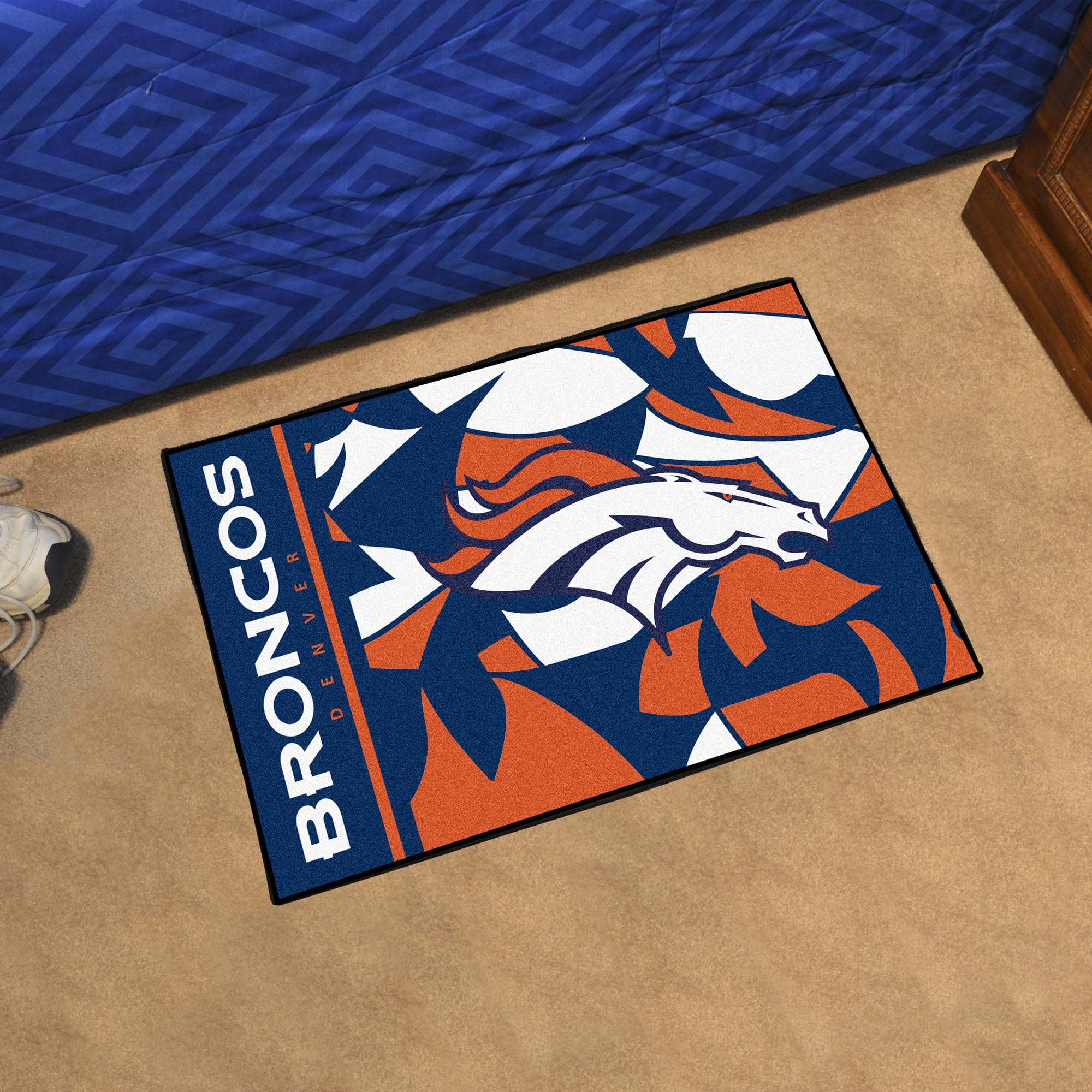 Denver Broncos Starter Mat XFIT Design - 19in x 30in Accent Rug - Denver Broncos