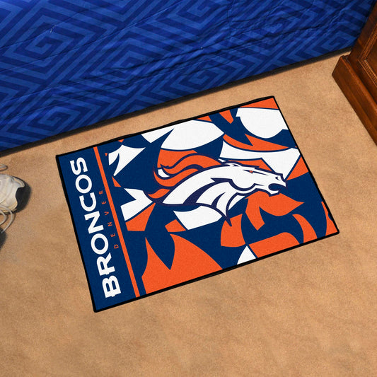 Denver Broncos Starter Mat XFIT Design - 19in x 30in Accent Rug - Denver Broncos