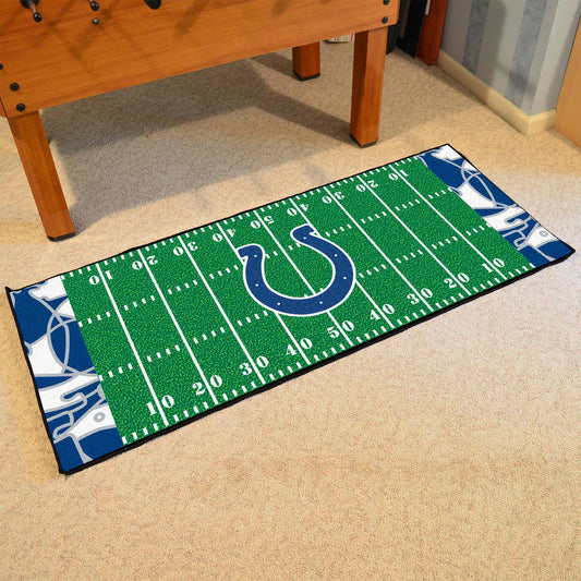 Indianapolis Colts Football Field Runner Mat - 30in. x 72in. XFIT Design - Indianapolis Colts