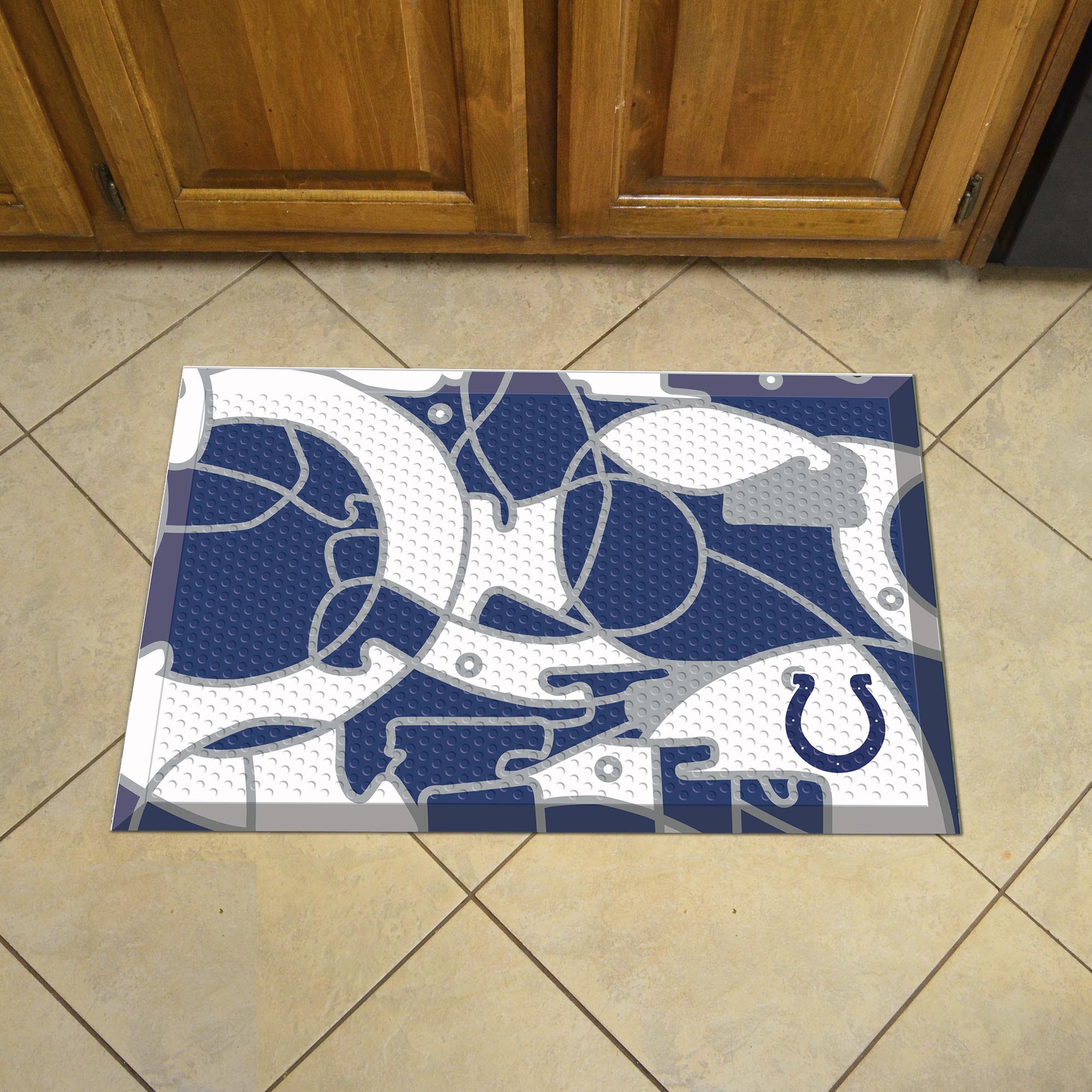 Indianapolis Colts Rubber Scraper Door Mat XFIT Design - Indianapolis Colts