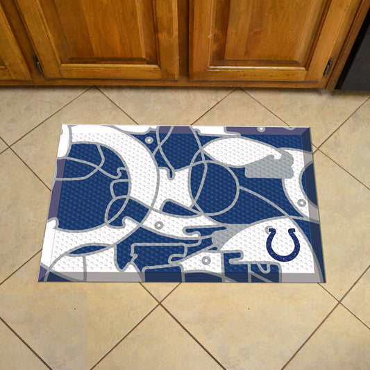 Indianapolis Colts Rubber Scraper Door Mat XFIT Design - Indianapolis Colts