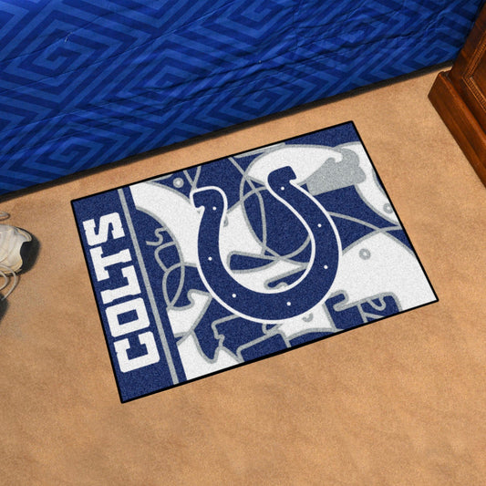 Indianapolis Colts Starter Mat XFIT Design - 19in x 30in Accent Rug - Indianapolis Colts