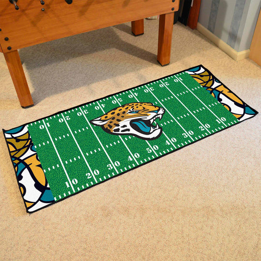 Jacksonville Jaguars Football Field Runner Mat - 30in. x 72in. XFIT Design - Jacksonville Jaguars