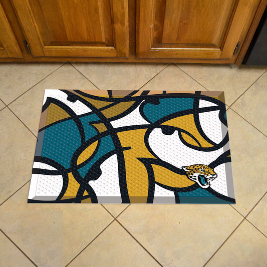 Jacksonville Jaguars Rubber Scraper Door Mat XFIT Design - Jacksonville Jaguars