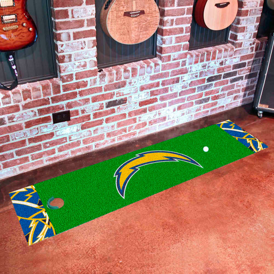 Los Angeles Chargers Putting Green Mat - 1.5ft. x 6ft. - Los Angeles Chargers