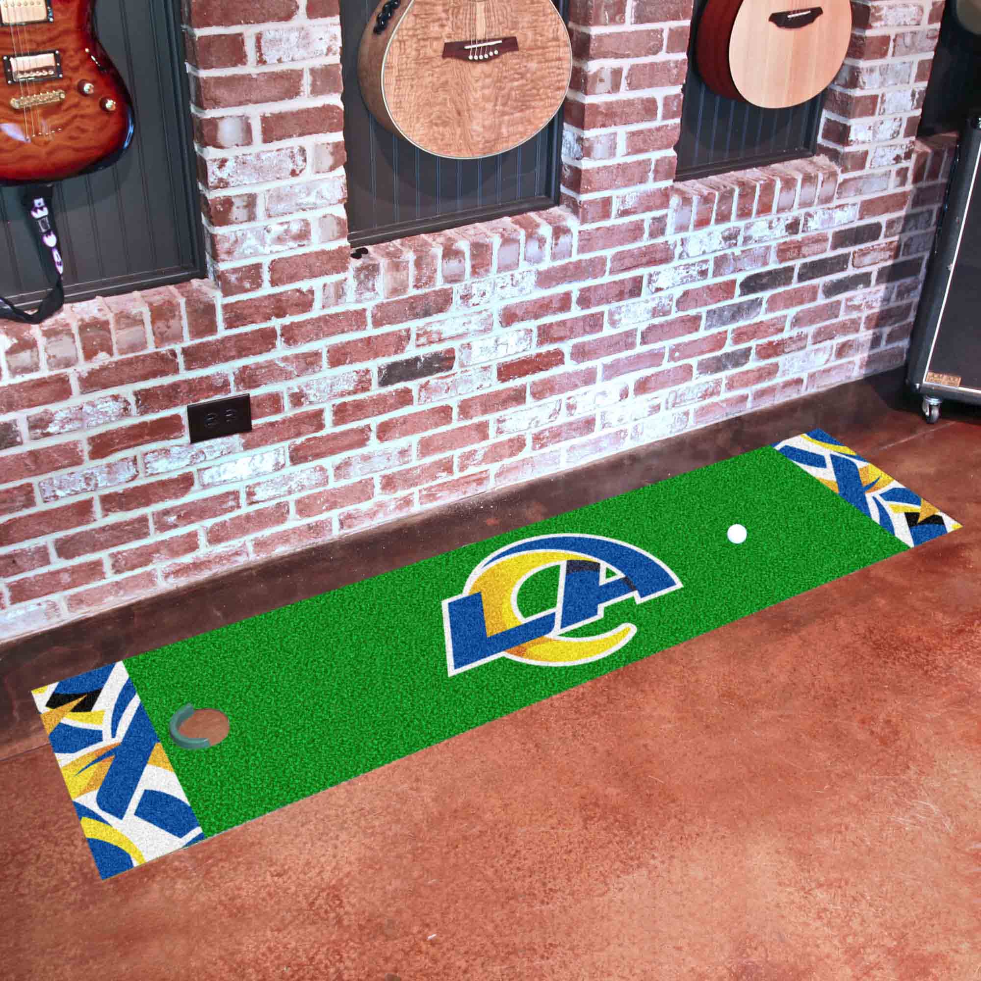 Los Angeles Rams Putting Green Mat - 1.5ft. x 6ft. - Los Angeles Rams