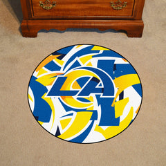 Los Angeles Rams Roundel Rug - 27in. Diameter XFIT Design - Los Angeles Rams