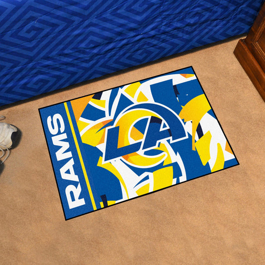 Los Angeles Rams Starter Mat XFIT Design - 19in x 30in Accent Rug - Los Angeles Rams
