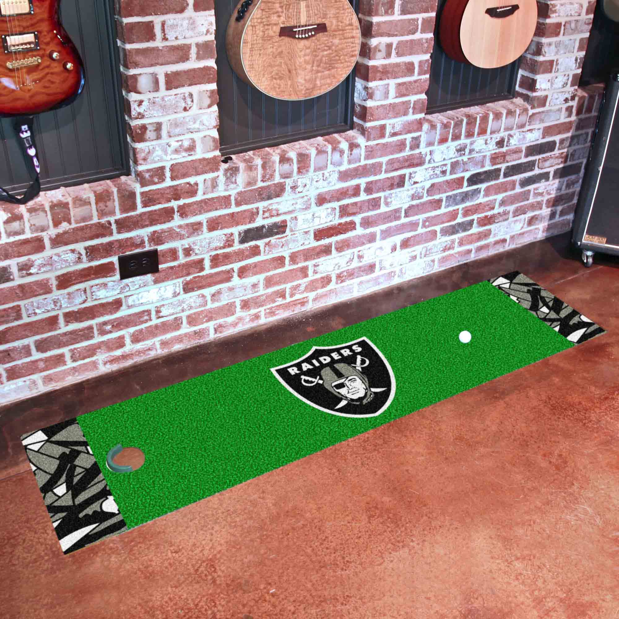 Las Vegas Raiders Putting Green Mat - 1.5ft. x 6ft. - Las Vegas Raiders