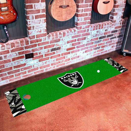 Las Vegas Raiders Putting Green Mat - 1.5ft. x 6ft. - Las Vegas Raiders