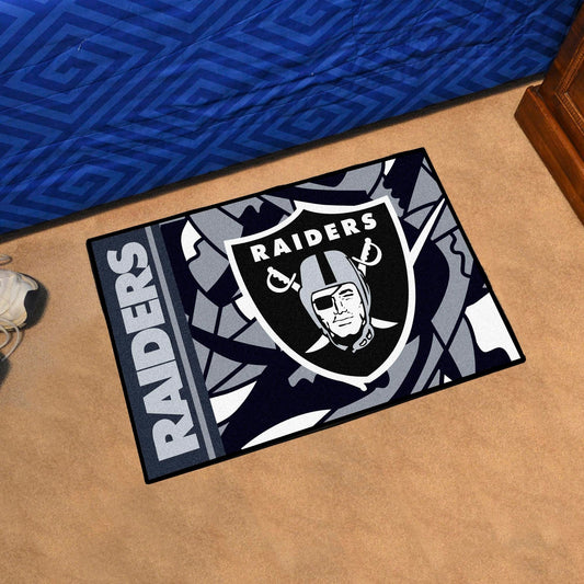 Las Vegas Raiders Starter Mat XFIT Design - 19in x 30in Accent Rug - Las Vegas Raiders