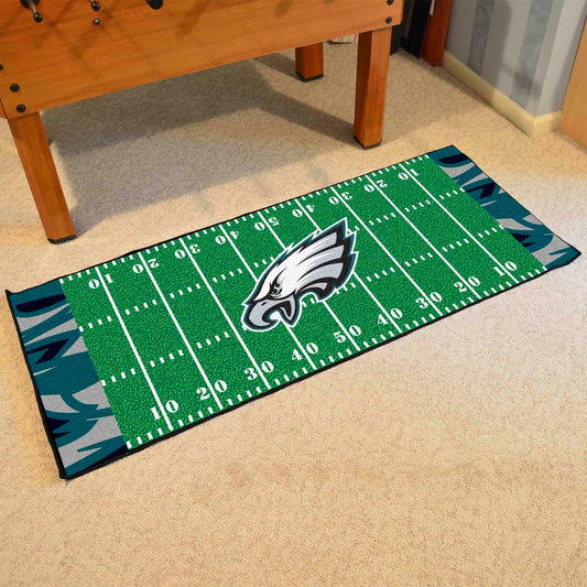 Philadelphia Eagles Football Field Runner Mat - 30in. x 72in. XFIT Design - Philadelphia Eagles