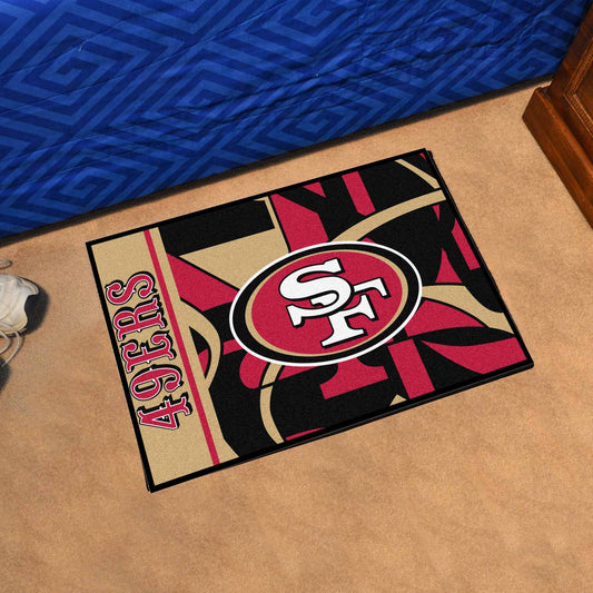 San Francisco 49ers Starter Mat XFIT Design - 19in x 30in Accent Rug - San Francisco 49ers