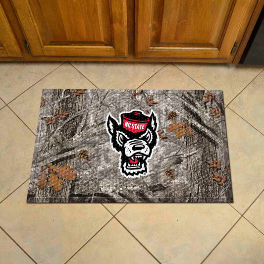 NC State Wolfpack Rubber Scraper Door Mat Camo, Wolfie Logo - NC State