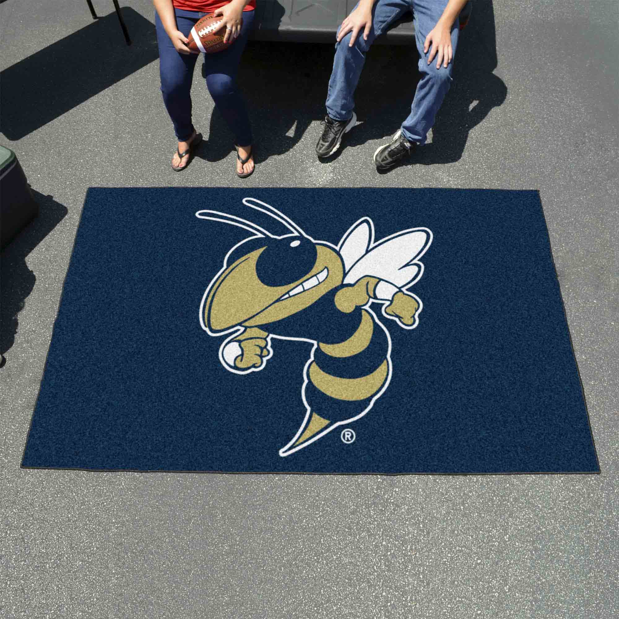 Georgia Tech Yellow Jackets Ulti-Mat Rug - 5ft. x 8ft., Buzz - Georgia Tech