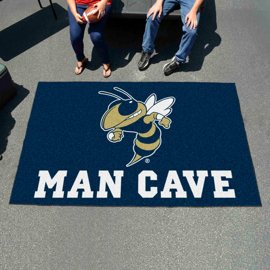 Georgia Tech Yellow Jackets Man Cave Ulti-Mat Rug - 5ft. x 8ft., Buzz - Georgia Tech
