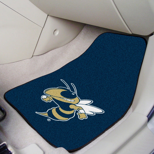 Georgia Tech Yellow Jackets Front Carpet Car Mat Set - 2 Pieces, Buzz - Georgia Tech