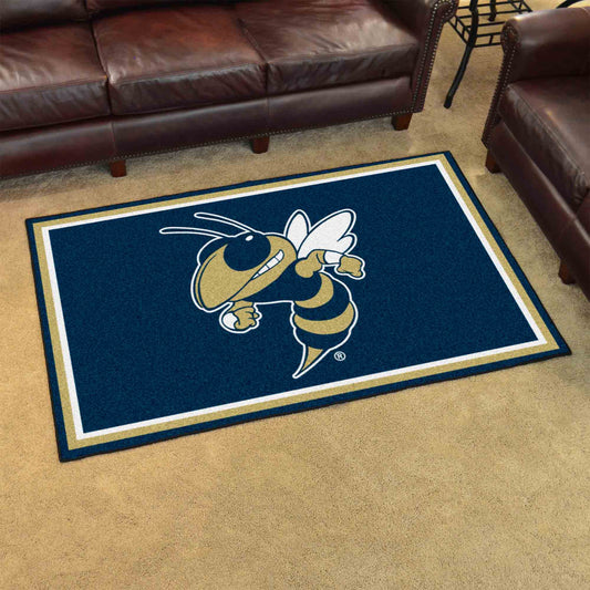 Georgia Tech Yellow Jackets 4ft. x 6ft. Plush Area Rug, Buzz - Georgia Tech