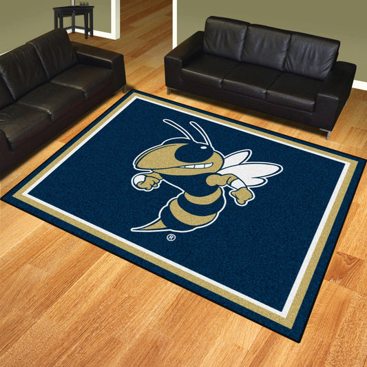 Georgia Tech Yellow Jackets 8ft. x 10 ft. Plush Area Rug, Buzz - Georgia Tech