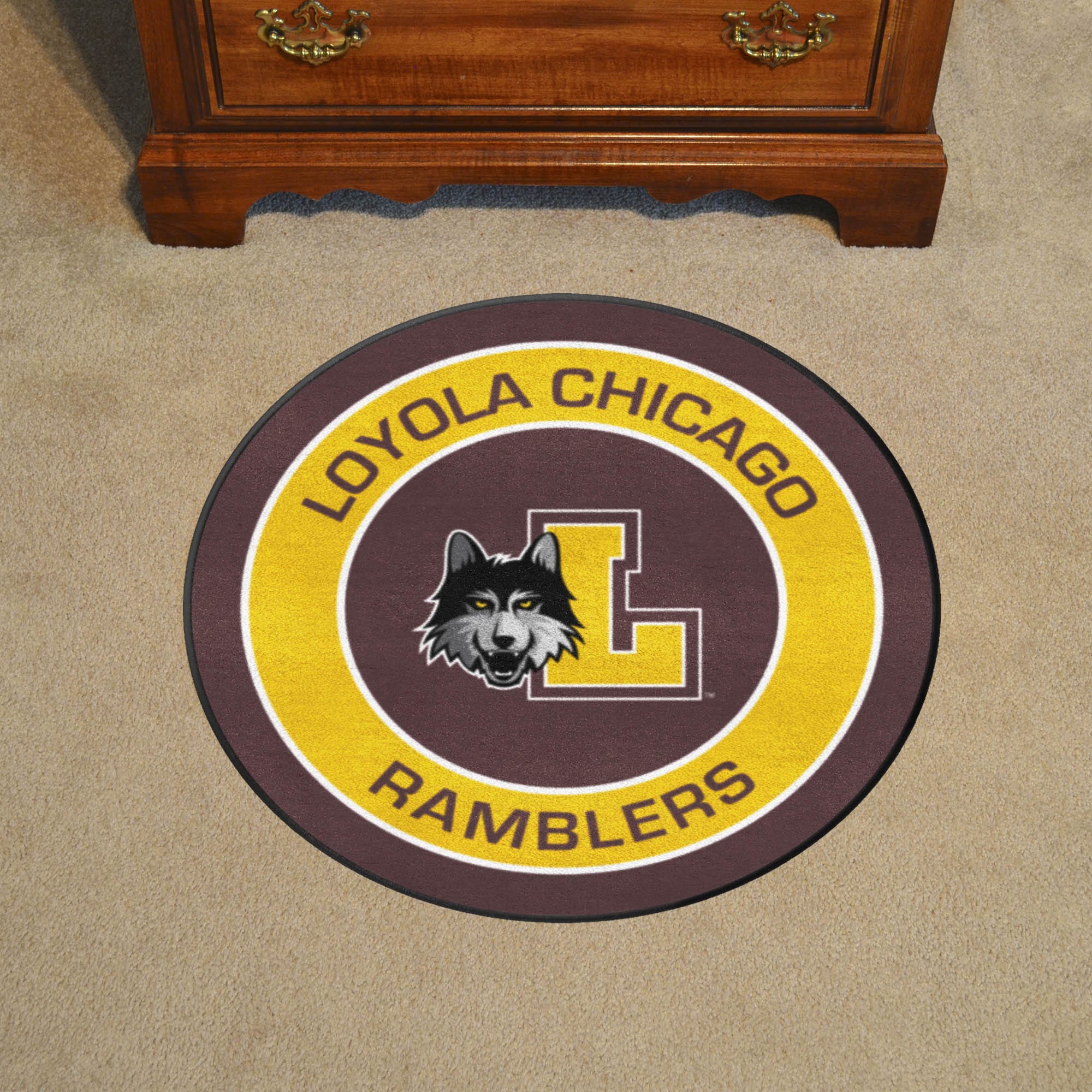 Loyola Chicago Ramblers Roundel Rug - 27in. Diameter - Loyola Chicago