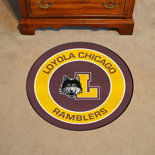 Loyola Chicago Ramblers Roundel Rug - 27in. Diameter - Loyola Chicago