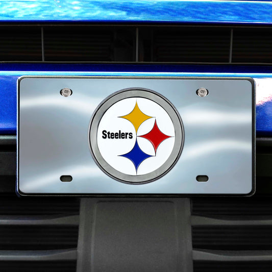 Pittsburgh Steelers 3D Stainless Steel License Plate - Pittsburgh Steelers
