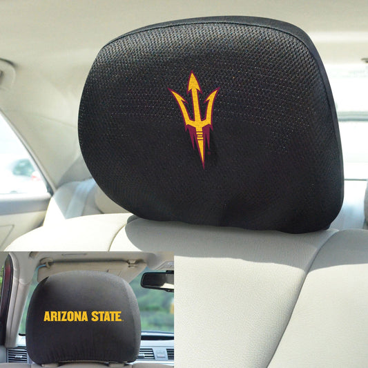 Arizona State Sun Devils Embroidered Head Rest Cover Set - 2 Pieces - Arizona State