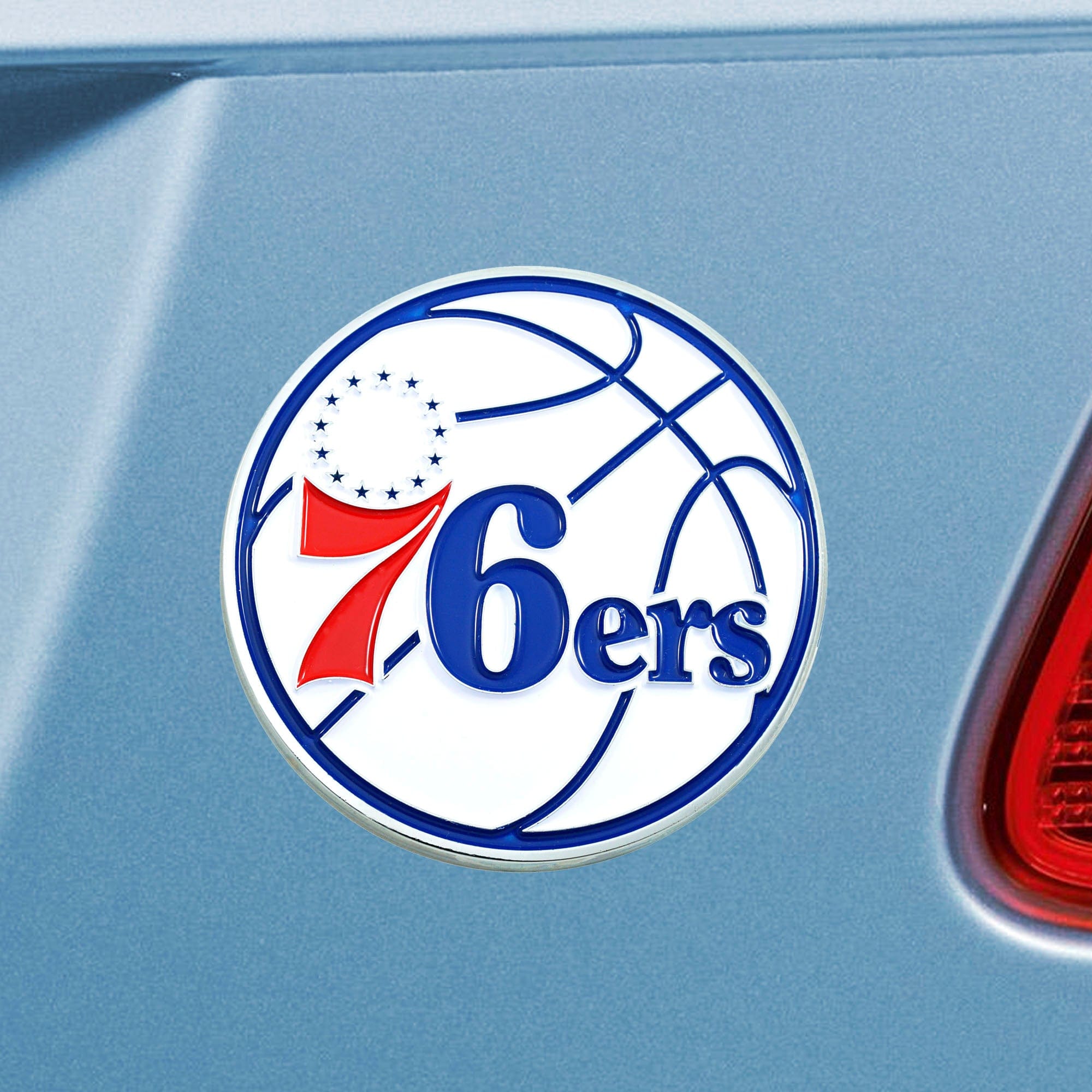 Philadelphia 76ers 3D Color Metal Emblem - Philadelphia 76ers