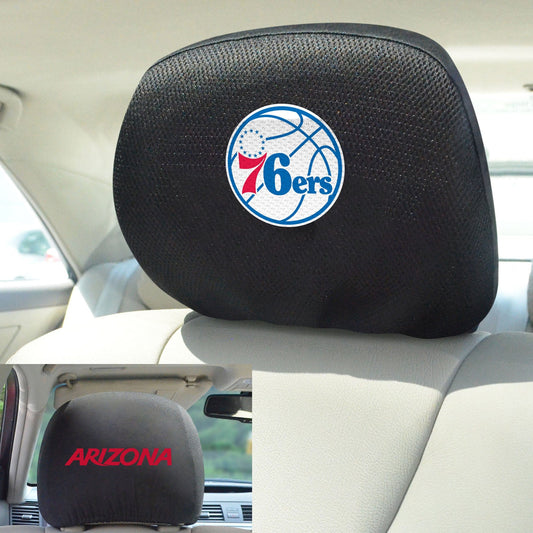 Philadelphia 76ers Embroidered Head Rest Cover Set - 2 Pieces - Philadelphia 76ers